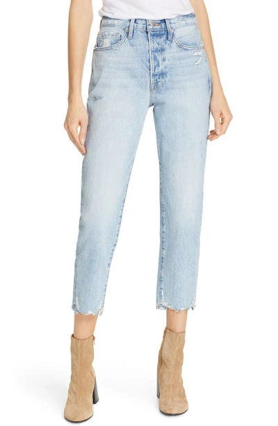 Shop Frame Le Original Ripped High Waist Crop Jeans In Clash