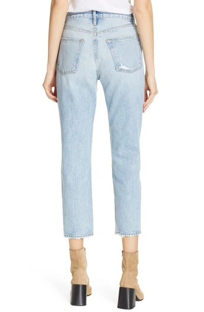 Shop Frame Le Original Ripped High Waist Crop Jeans In Clash