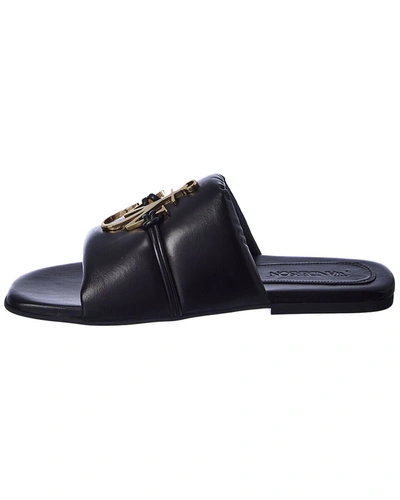 Shop Jw Anderson Anchor Leather Slide In Blue
