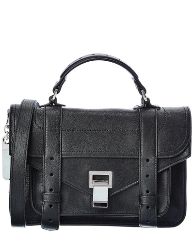 Shop Proenza Schouler Ps1 Tiny Leather Shoulder Bag In Black