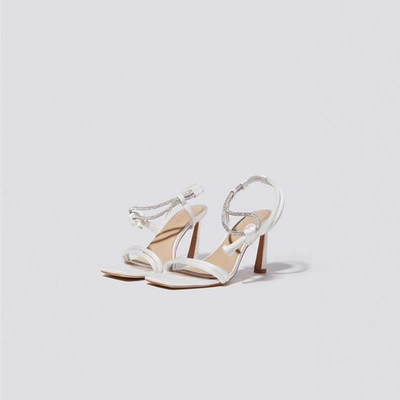 Shop Jonathan Simkhai Cassie Strappy Crystal Sandal In Ivory
