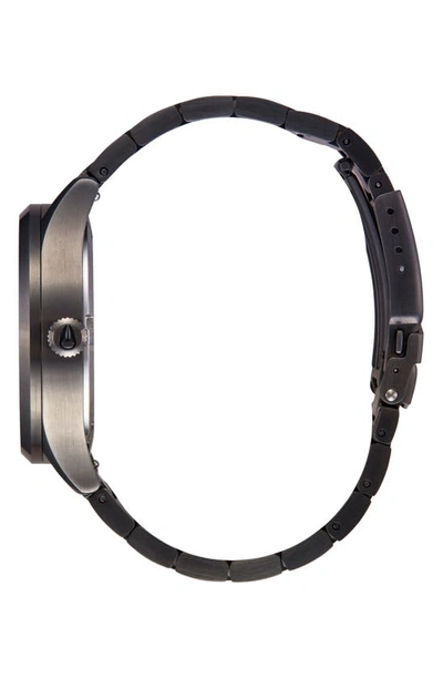 Shop Nixon Sentry Solar Bracelet Watch, 40mm In Gunmetal