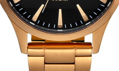Shop Nixon Sentry Solar Bracelet Watch, 40mm In All Gold / Black
