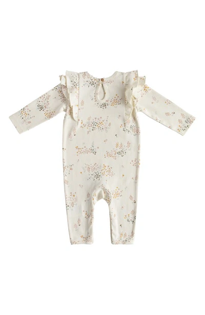 Shop Pehr Flower Patch Organic Cotton Romper In Ivory
