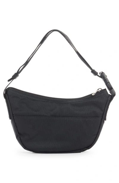Shop Balenciaga Small Wheel Logo Sling Bag In Black/ Black/ White