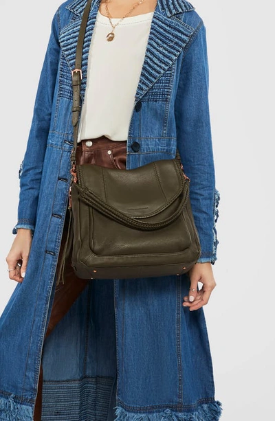Shop Aimee Kestenberg All For Love Convertible Leather Shoulder Bag In Forest