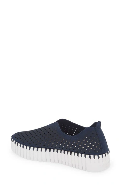 Ilse Jacobsen Tulip 139 Perforated Slip-on Sneaker In Dark Indigo
