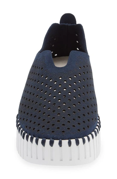 Ilse Jacobsen Tulip 139 Perforated Slip-on Sneaker In Dark Indigo