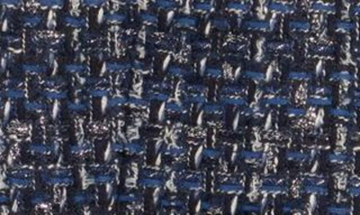 Shop Balmain Sleeveless Tweed Minidress In Multi-blue