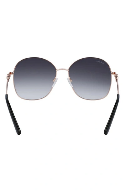 Shop Ferragamo 59mm Gradient Sunglasses In Rose Gold/ Grey Gradient