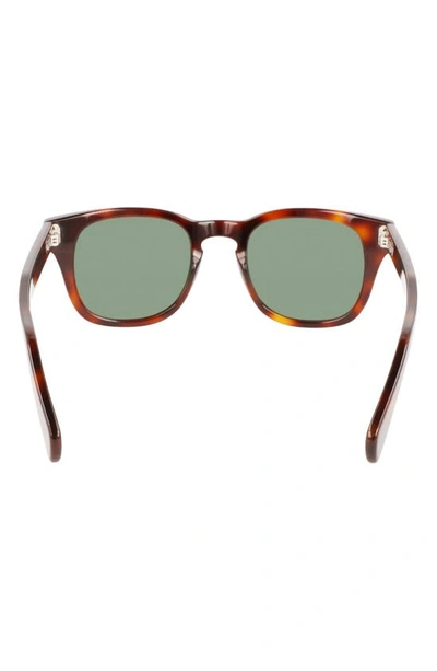 Shop Ferragamo 49mm Small Rectangular Sunglasses In Tortoise