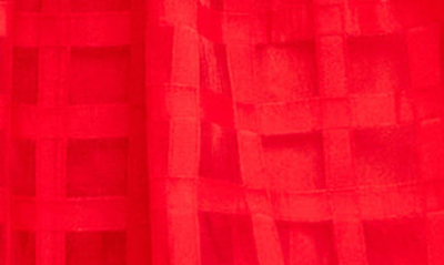English Factory Check Organza Tie Midi Dress In Red