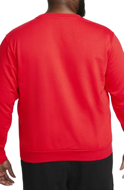 Shop Nike Dri-fit Standard Issue Crewneck Sweatshirt In University Red/ Pale Ivory