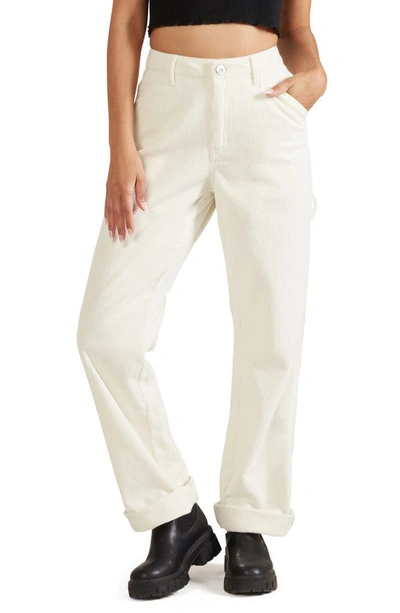 Shop Fivestar General Corduroy Carpenter Pants In Off White