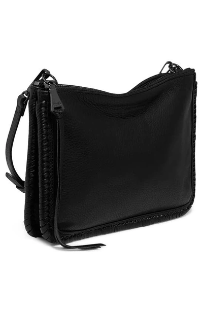 Shop Aimee Kestenberg Famous Double Zip Leather Crossbody Bag In Black