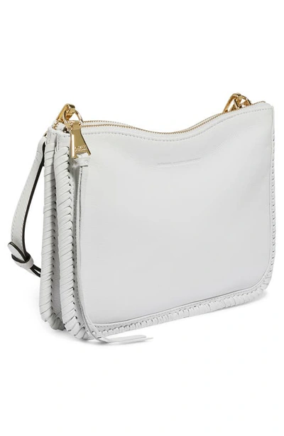 Shop Aimee Kestenberg Famous Double Zip Leather Crossbody Bag In Cloud