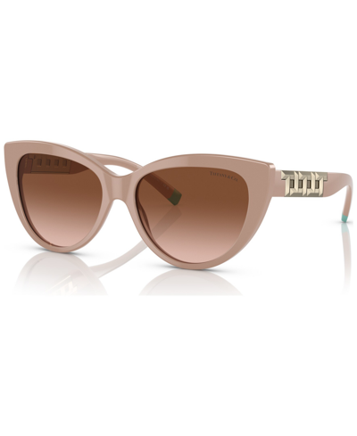 Shop Tiffany & Co Women's Sunglasses, Tf419656-y In Solid Nude