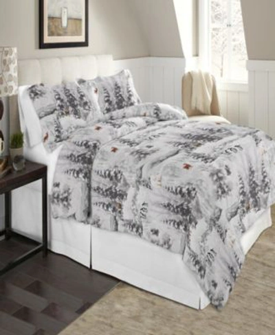Celeste Home Luxury Weight Winterland Printed Cotton Flannel Duvet Cover Set, Twin/twin Xl In Winterland