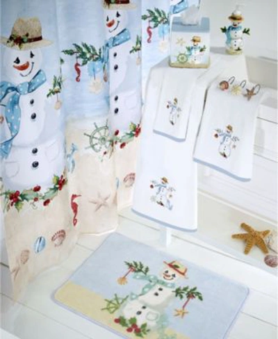 Shop Avanti Coastal Snowman Resin Bath Accessories In Multi