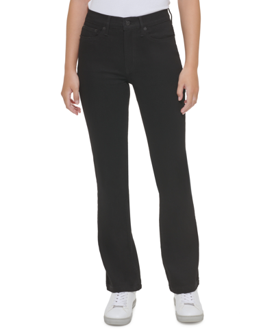 Shop Calvin Klein Jeans Est.1978 Women's High-rise Bootcut Jeans In Real Black