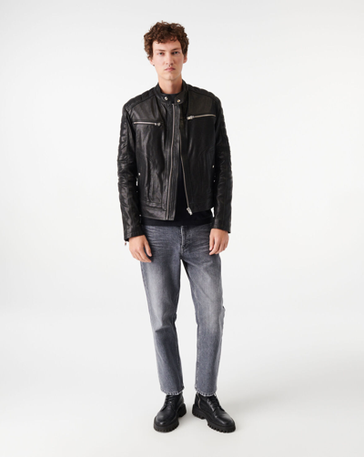 Shop Iro Abisko Leather Jacket In Black