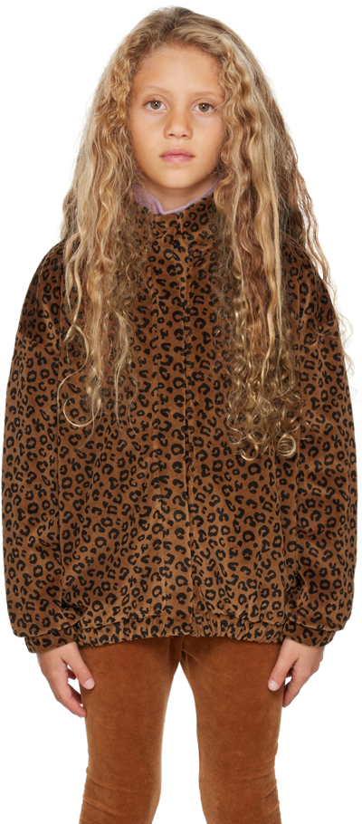 Shop Maed For Mini Kids Brown Lovely Leopard Sweatshirt
