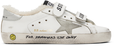 Shop Golden Goose Kids White Old School Sneakers In 10975 White/ice/silv
