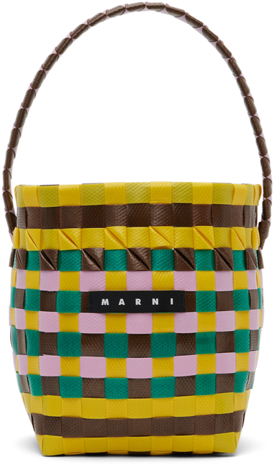Shop Marni Kids Multicolor Pod Bucket Tote In 0m214