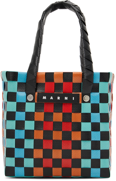 Shop Marni Kids Multicolor Micro Basket Tote In 0m900