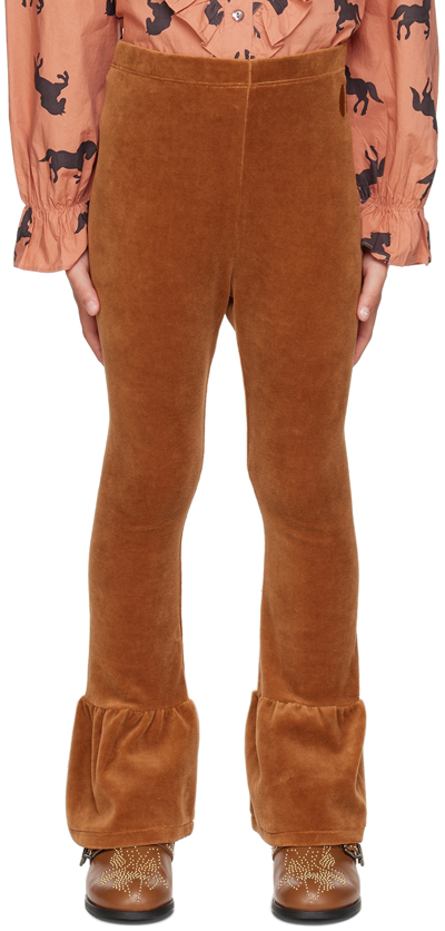 Maed For Mini Kids Brown Glorious Grizzly Bear Trousers In Brown