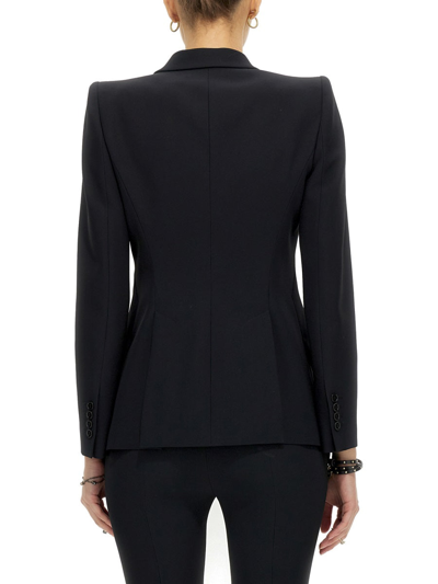 Shop Alexander Mcqueen Jacket With Asymmetrical Hem In Black