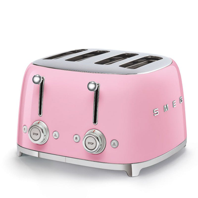 Shop Smeg 4x4 Slot Toaster Tsf03 In Pink