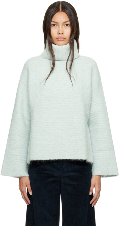 Apc Green Tess Turtleneck In Kab Pale Green