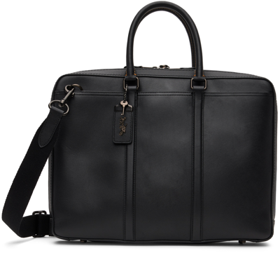 Shop Coach Black Metropolitan Briefcase In Ji/black