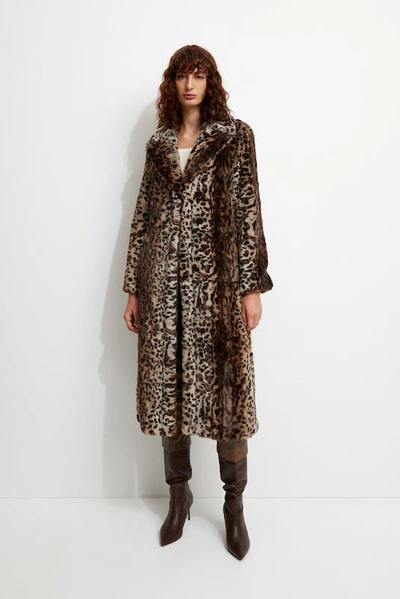 Shop Unreal Fur Alpha Coat In Brown