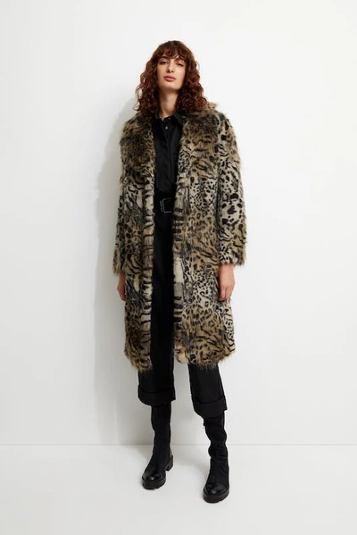 Shop Unreal Fur Keep Coat In Brown