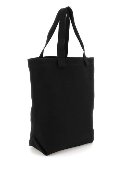 Shop Il Bisonte Cotton Tote Bag In Black