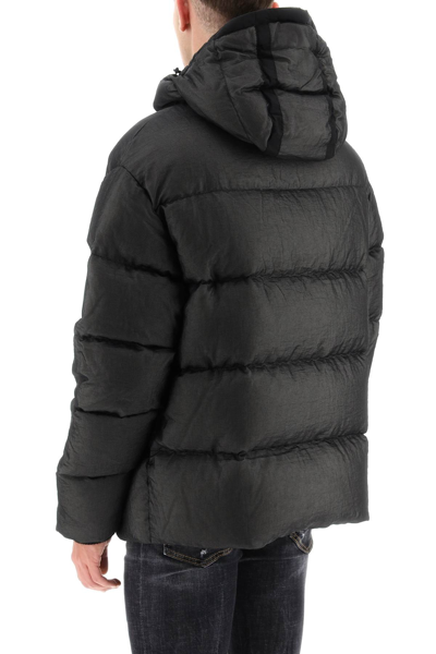 Dsquared2 Nylon Down Jacket With Logo Patch In Black