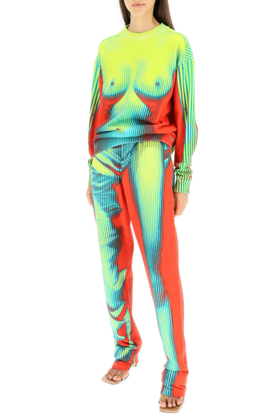 Shop Y/project Jean Paul Gaultier Trompe L'oeil Sweatpants In Yellow,red,blue