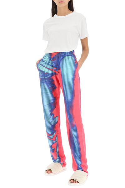 Shop Y/project Jean Paul Gaultier Trompe L'oeil Sweatpants In Fuchsia,blue,light Blue