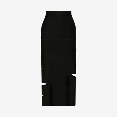 Shop Alexander Mcqueen Bandage Pencil Skirt In Black