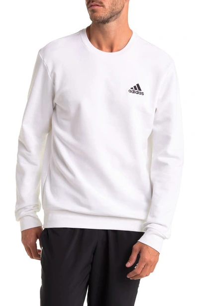 Shop Adidas Originals Feel Cozy Sweatshirt In White/black