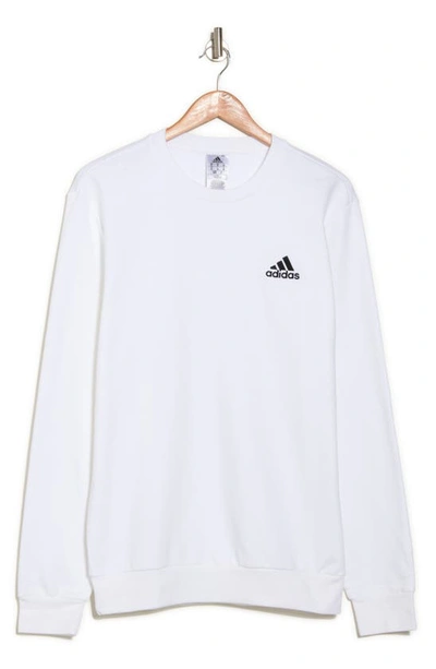 Shop Adidas Originals Feel Cozy Sweatshirt In White/black