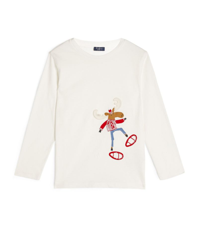 Shop Il Gufo Reindeer T-shirt (3-10 Years) In White