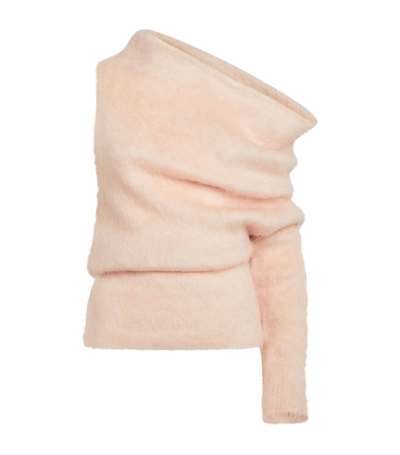 Shop Sportmax Asymmetric Aurora Sweater In Pink