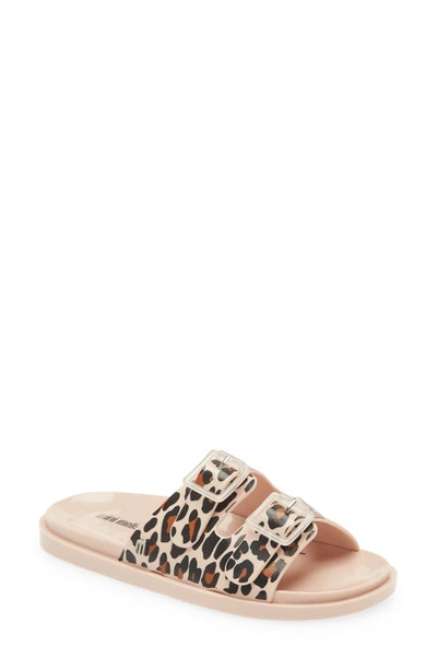 Shop Melissa Mini  Wide Ii Slide Sandal In Pink/ Black