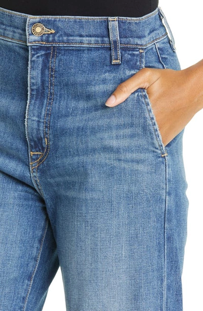 Nili Lotan Noeme Lace-up Stretch Wide-leg Jeans In Classic Wash