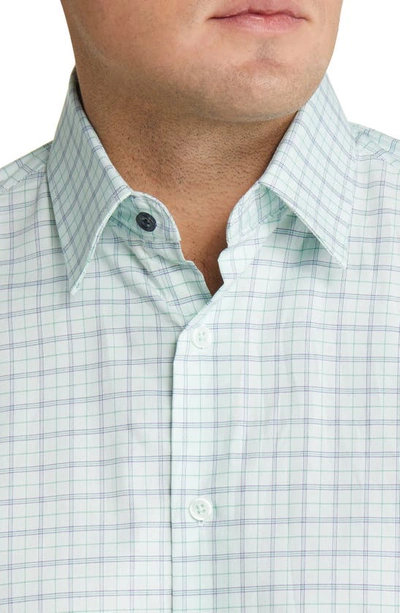 Shop Duchamp Tailored Fit Plaid Dress Shirt In Green