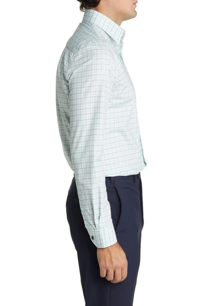 Duchamp Tailored Fit Plaid Dress Shirt In Green