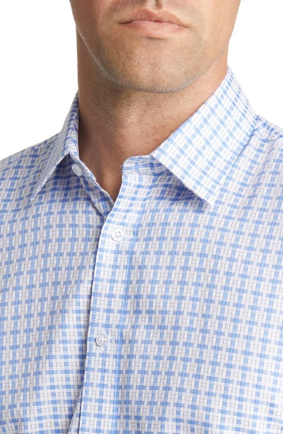 Shop Daniel Hechter Trim Fit Plaid Dress Shirt In Blue